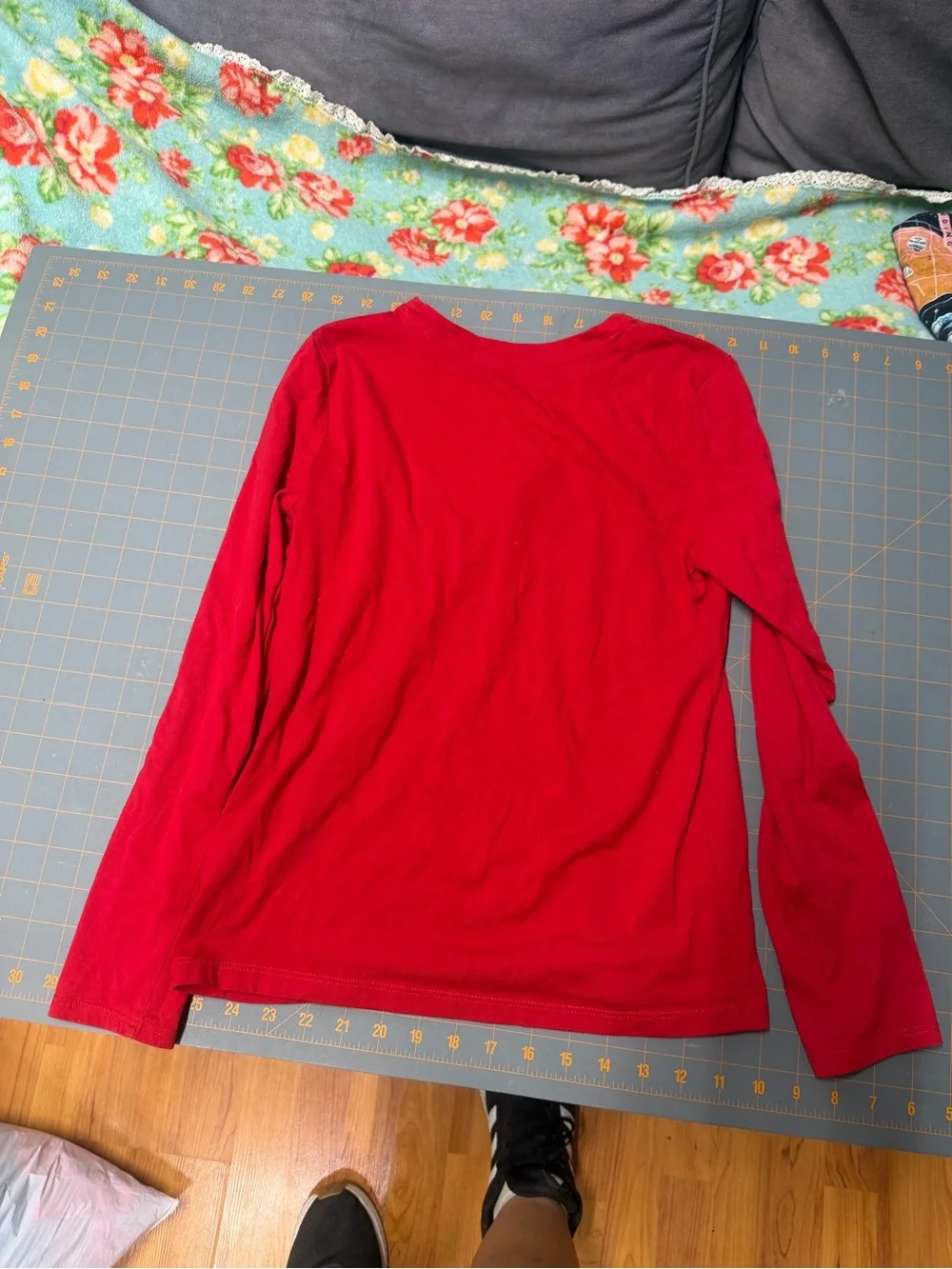 Girls' Red Unicorn Long-Sleeve Top - Sparkle xl (14-16) holiday time